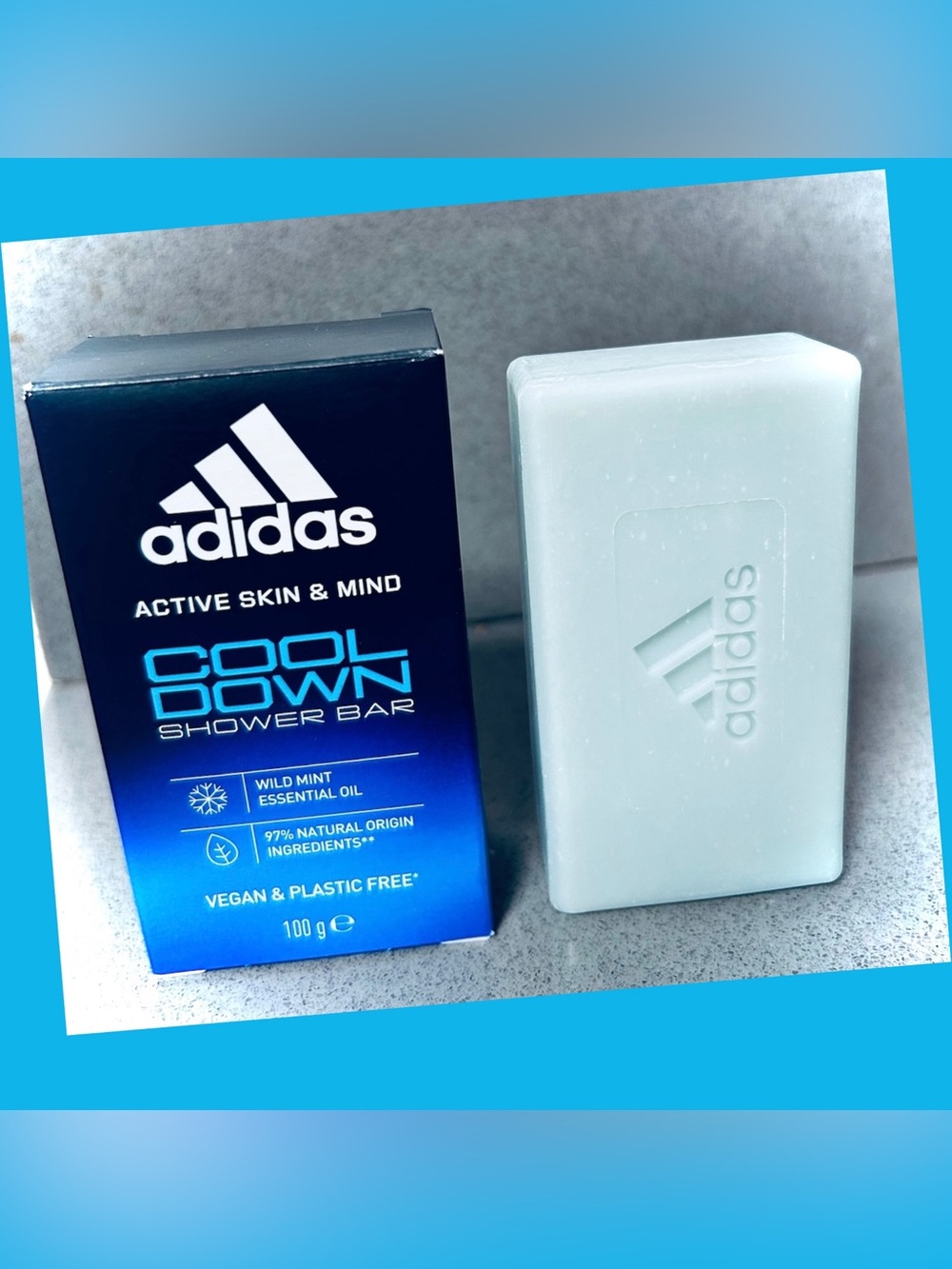 Adidas Cool Down Solid Shower for Him w/ Mint Essential Oil & Vegan Ingredients